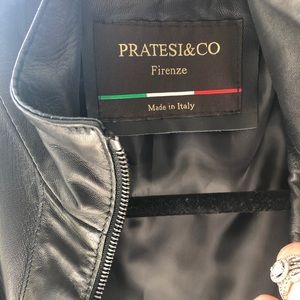 Pratesti & Co Italian Leather Coat Size S